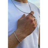 Burgu Halat Erkek Çelik Zincir Kolye Bileklik Seçenekli B028 Beyaz