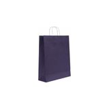 Burgu Saplı Karton Kraft Çanta 5'li - 18 x 8 x 24 cm - Açık Lacivert
