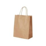 Burgu Saplı Karton Kraft Çanta 5'li - 31 x 12 x 41 cm