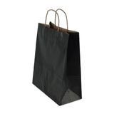 Burgu Saplı Siyah Kağıt Çanta 25X12X31 cm 25 Li