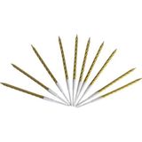 Burgulu Pasta Mumu Altın Renkli 10 Lu 12 cm
