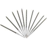 Burgulu Pasta Mumu Gümüş Renkli 10 Lu 12 cm