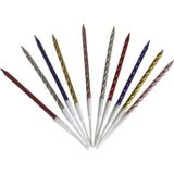 Burgulu Pasta Mumu Karışık Renkli 10 Lu 12 cm