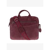 Burgundy Still Hakiki Süet Deri 13-14 inç MacBook/Laptop Çantası