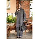 BURİSLA MODA VE AKSESUAR TESETTÜR BELİZ İKİLİ TAKIM ANTRASİT