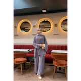 BURİSLA MODA VE AKSESUAR TESETTÜR ELİT İKİLİ TAKIM GRİ