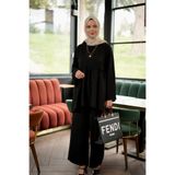 BURİSLA MODA VE AKSESUAR TESETTÜR ELİT İKİLİ TAKIM SİYAH