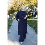 BURİSLA TESETTÜR KAPŞONLU SPOR İKİLİ TAKIM LACİVERT