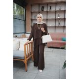 BURİSLA TESETTÜR LİSA İKİLİ TAKIM KAHVERENGİ