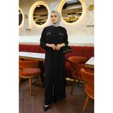 BURİSLA TESETTÜR PARİSYA TAŞLI İKİLİ TAKIM SİYAH