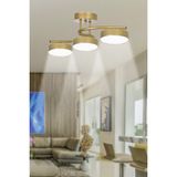 Burjuva Modern Salon Yatak Odası Giyinme Odası Mutfak Beyaz Işık Ledli Eskitme Renk 3 Lü LED Avize