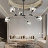 Burke 6Lı Avıze Sıyah Modern Koridor Yatak Odasi Salon Avize