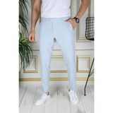 Bürke Erkek Buz Mavisi Renk Italyan Kesim Slimfit Kumaş Pantolon - 32