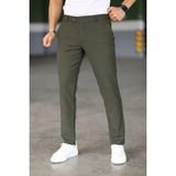 Bürke Erkek Haki Renk Italyan Kesim Slimfit Kumaş Pantolon - 31