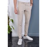 Bürke Erkek Krem Renk Italyan Kesim Slimfit Kumaş Pantolon - 32
