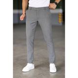 Bürke Erkek Okul Grisi Renk Italyan Kesim Slimfit Kumaş Pantolon - 36