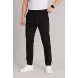 Bürke Erkek Siyah Beli Lastikli Bağcıklı Duble Paça Jogger Pantolon