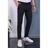 Bürke Erkek Siyah Renk Italyan Kesim Slimfit Kumaş Pantolon - 32