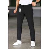 Bürke Erkek Siyah Renk Italyan Kesim Slimfit Kumaş Pantolon - 38