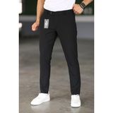 Bürke Erkek Siyah Renk Italyan Kesim Slimfit Kumaş Pantolon - 42