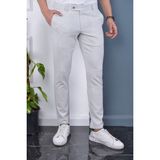 Bürke Erkek Taş Rengi Italyan Kesim Slimfit Kumaş Pantolon - 36 - Ekru