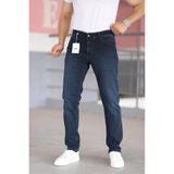 Bürke Premium Erkek Koyu Lacivert Renk Regular Fit Rahat Kesim Esnek Likralı Denim Jeans Kot Pantolon