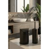 Bürke Vintage Sallanır Kapak 3 litre Çöp Kovası Seti Siyah 3 Lt (BANYO - MUTFAK - TUVALET - BALKON) Çizgil