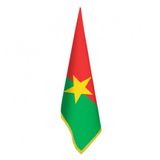 Burkina Faso Bayrağı -Ofis-Makam-Toplantı Odaları - Saçaklı Makam Bayrağı
