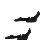 Burlington Erkek Everyday 2'li paket ayak ayakkabısı, nefes alan pamuk, görünmez orta kesim, yumuşak kenar, topukta silikon, baskısız oturma ve en iyi tutuş için, dayanıklı, çoklu paket, 2 çift, Siyah