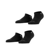 Burlington Everyday 2'li paket spor ayakkabı çorabı, opak, pamuk, Siyah Siyah 3000, 36-41
