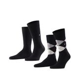 Burlington FALKE Erkek çorabı (2'li paket), Siyah (3000), 40-46