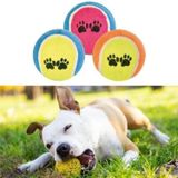 Büro Ev Evcil Hayvanı Için 3 Tenis Toplu Renkli Desen Kedi Köpek Oyuncağı - -
