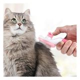 Büro Ev Evcil Hayvanı Için Kedi Köpek Tüy Toplar Temizlik Pembe Saplı Tarak - Renkli