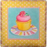 Büro Ev Mutfağı için 40x40CM Cup Cake Muffin Motifli Duvar Panosu