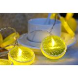Büro Ev Ofis Bahçe Dekoru için Pilli 2M 10LED Pilli 2MOD Limon Model Işık Şerit Lamba