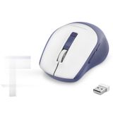 Büro Ev Ofis Bilgisayarı için Lacivert Beyaz 600/1600DPI Kablosuz Mouse