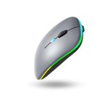 Büro Ev Ofis Bilgisayarı için Rgb Füme Şarjlı Kablosuz Mouse