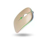 Büro Ev Ofis Bilgisayarı için Rgb Golden Şarjlı Kablosuz Mouse