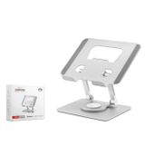 Büro Ev Ofis Bilgisayarı için Silver Metal 360 Dönen Kompakt Tablet Laptop Standı