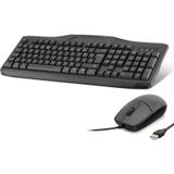 Büro Ev Ofis Bilgisayarı için Siyah Q Kablolu Klavye Mouse Seti