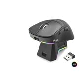 Büro Ev Ofis Bilgisayarı İçin Siyah Şarj Standlı Kablosuz Rgb Gaming Rgb Mouse