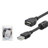Büro Ev Ofis Cihazları için 1,5MT Siyah Usb Uzatma Kablosu