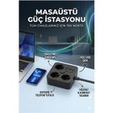 Büro Ev Ofis Cihazları için 2MT Akım Korumalı Anahtarlı TypeC Avrupa Soket Kartı Tip Uzatma Kablosu