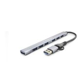 Büro Ev Ofis Cihazları için Gri 7PORT Usb3 TypeC Hub Switch