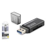 Büro Ev Ofis Cihazları için Siyah 5GBPS TYPEC3.2 Gen1 MSD SD Kart Okuyucu
