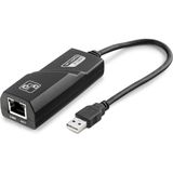 Büro Ev Ofis Cihazları Için Siyah Usb2.0 10/100MBPS Ethernet Adaptör