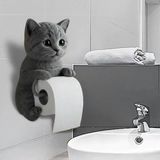 Büro Ev Ofis Düzeni için Kedi Motifli Tuvalet Kağıtlığı