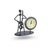 Büro Ev Ofis Hediyesi İçin 18X14cm Metal Kemancılı Masa Saati