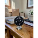 Büro Ev Ofis Hediyesi için 20x25CM Krom Metal Imperial Masa Saati