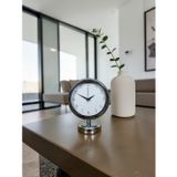 Büro Ev Ofis Hediyesi için 20x25CM Krom Metal Sade Masa Saati